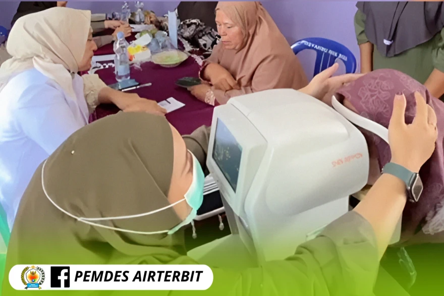 Kerja sama RS Mata Pekanbaru Eye Center dengan Desa Air Terbit Kec. Tapung Kab. Kampar